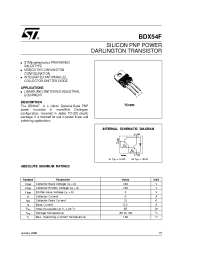 Datasheet BDX54F производства STMicroelectronics